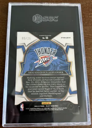 2022 Shai Gilgeous-Alexander Select Tie Dye Prizm 5/25 SGC 10! back